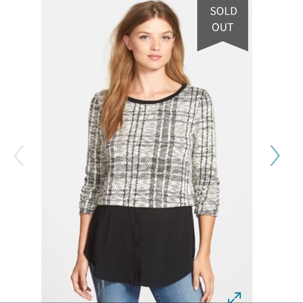 Anthropologie Sanctuary Alexa Mixed Media Blouse